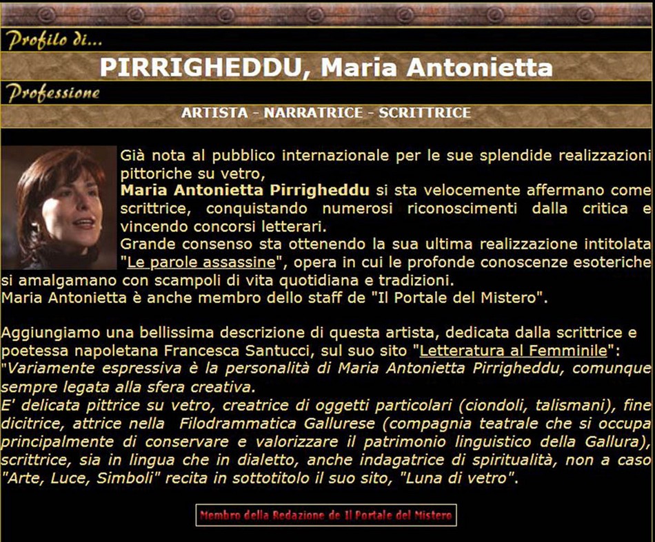 Il profilo di Maria Antonietta Pirrigheddu